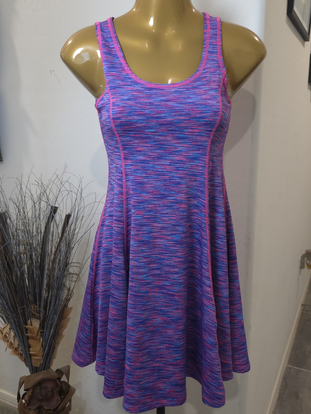 90 Degree By Reflex Girls' Pink/purple Sleevless Tank Tennis Dress Size L(12)